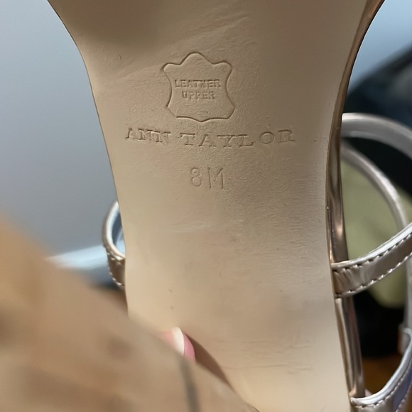 NWOT rose gold leather high-heeled sandals - Picture 5 of 7